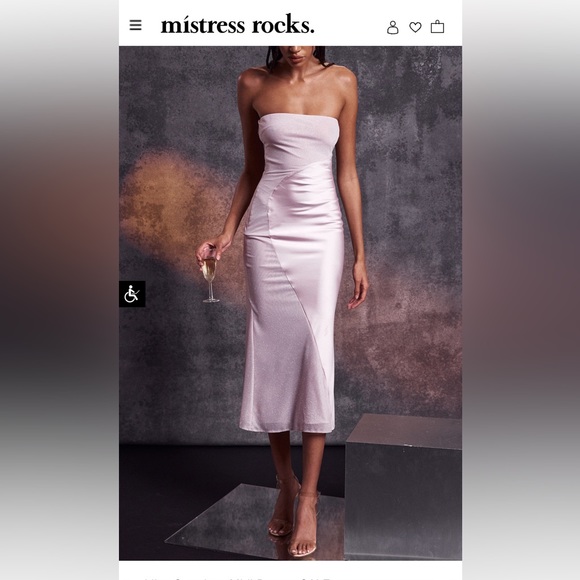 knee length dresses for ladies Yasmin Bandeau Mini Dress in Slinky Lilac